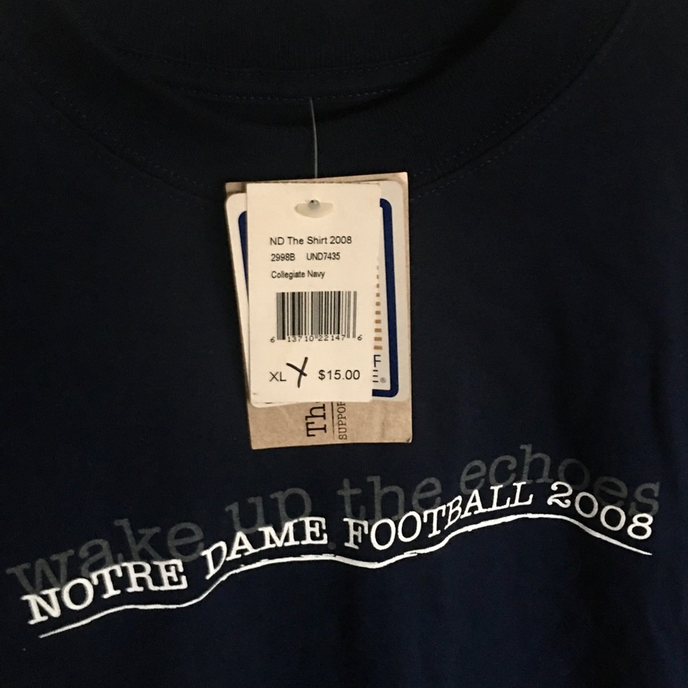Notre Dame T Shirt XL NWT 2008